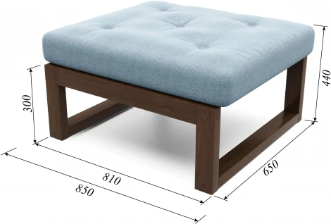 Пуф Arsko Амбер орех голубая рогожка