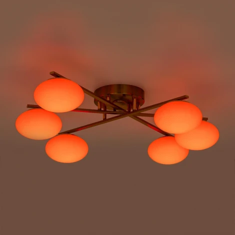 Потолочная люстра RGB на штанге Citilux Atman Smart CL226A163 (LED, 220V, голосовое управление, пульт управления, управление смартфоном, умный дом - Алиса, Маруся, Салют)