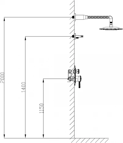 Душевой комплект Bronze de Luxe 10138F