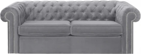 Диван Chesterfield ОГОГО (арт.344635), (Ткань/Серый)