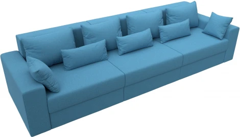 Диван прямой Майами Long (Голубой/Рогожка) Лига Диванов арт.123340