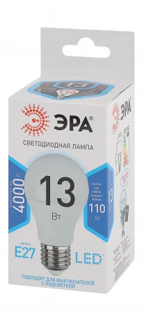 Лампочка светодиодная E27 13W ЭРА LED A60-13W-840-E27