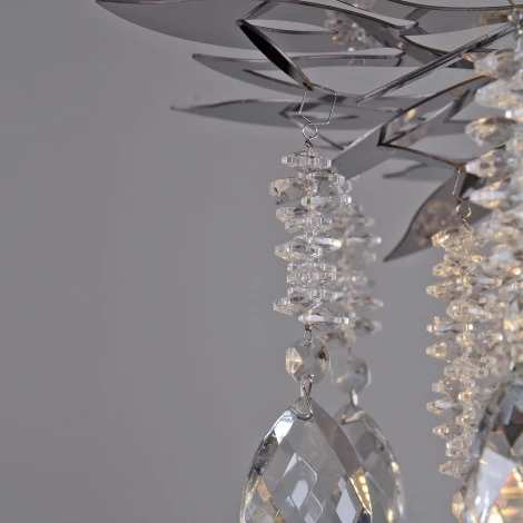 Потолочная люстра на штанге хрустальная Reluce 01108-0.3-340 CR (220V)