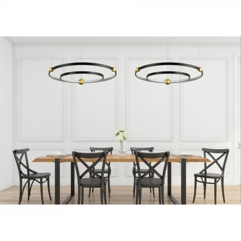 Подвесной светильник Divinare Amadeo 1123/04 SP-65 (LED, 220V, на тросе, кольцо, солнечная система)