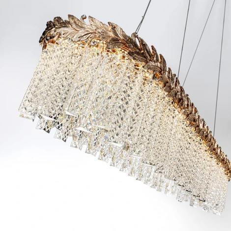 Подвесная люстра светодиодная хрустальная Modelux ML.8250.1100 GD