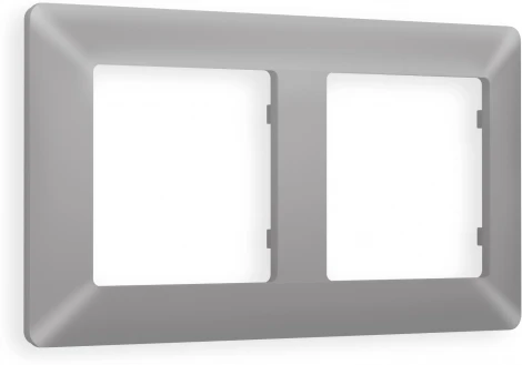 Рамка Ambrella Volt ALFA Line (Сталь матовый) 2-ая AF110502