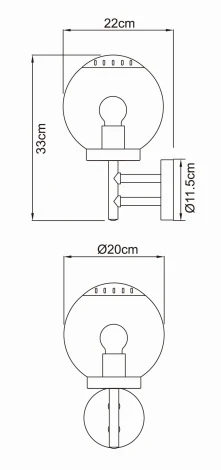 Настенный фонарь уличный Globo Bowle II 3180