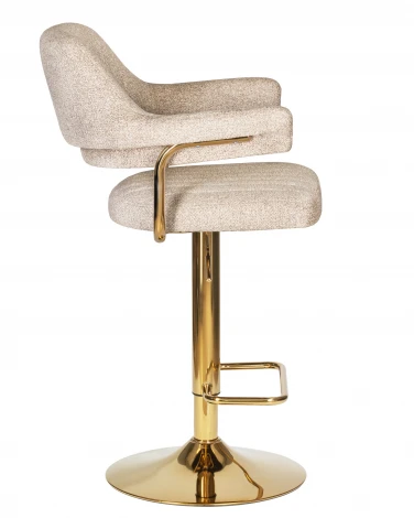 Набор 2 шт стул барный DOBRIN CHARLY GOLD (бежевый твид (LEO26))