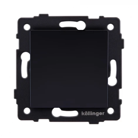 Выключатель 1-клавишный проходной 10А/250В черный Kollinger REA-S-003BK для Aspekt, Eleganz, Reflex
