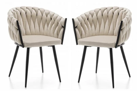 Набор из 2 стульев Refuge Cadence Hesby Металл, Черный HSBI_DC146_beige_2