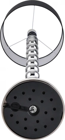 Торшер Lumion Navila 8079/1F хром/черный металл/текстиль E27 1*60W 220V (выключатель, шарики, круглые)