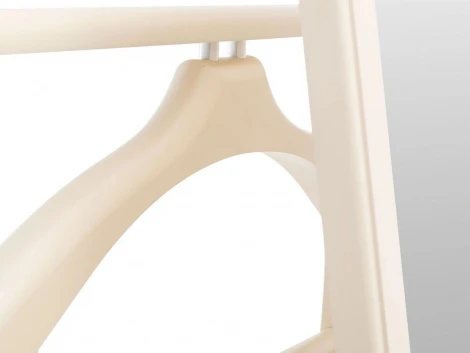 Вешалка костюмная с зеркалом на колесах В 24Н слоновая кость от фабрики Mebelik