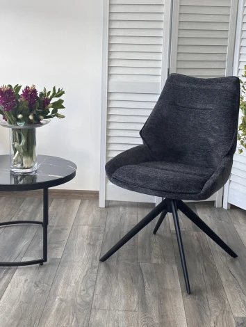 Стул M-City OLAF 360 град. поворот. RAVEN18 Серый, ткань / Черный