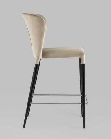 Стул полубарный Stool Group Лори велюр бежевый УТ000035315