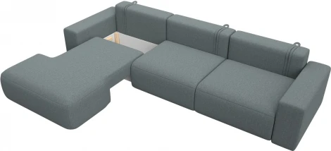 Диван угловой Лига-036 НПБ Классик Лонг левый угол Лига Диванов (Рогожка) арт.124680L