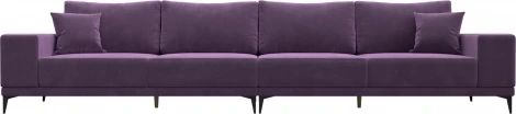 Диван прямой Льюес Лонг (Сиреневый/Микровельвет) Лига Диванов арт.122393