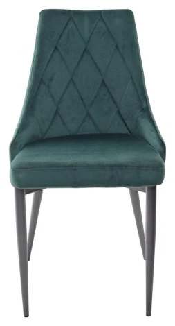 Обеденный стул M-City NEPAL BLUVEL-78 GREEN/ серый каркас, велюр