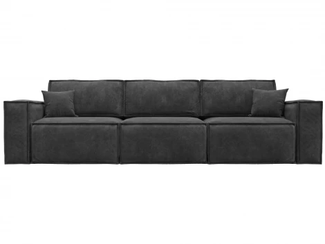 Диван прямой Лига-081 НПБ Лонг (ДСП/Пластик/Велюр/Темно-серый) Лига Диванов 130138