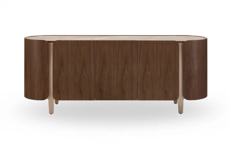 Буфет SELECT 3138 глянцевая керамика ТОСКАНЕ/орех/золото ESF 5895