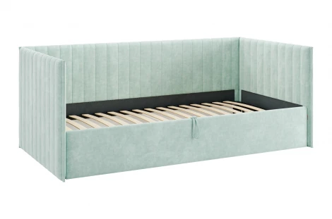 Кровать с подъемным механизмом Твикс (Софа) 90х200 см Mebelson (ДСП,Велюр/Зеленый) арт.170618,2764
