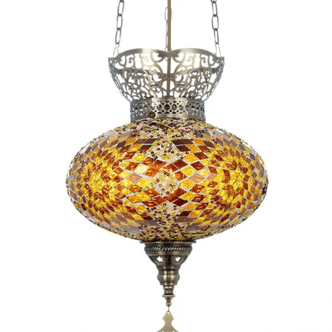 Подвесной светильник с подвесками Citilux Каир CL419125 Мозаика янтарь