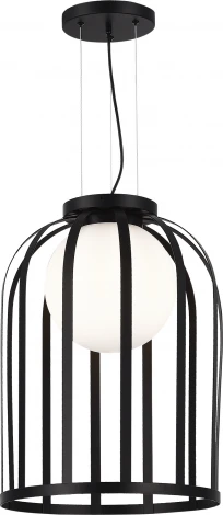 Подвесной светильник ST Luce Nordic SL6129.403.01 Черный/Белый E27 1*60W (220V, на тросе, шар)