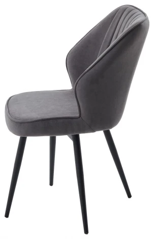 Стул РОССО 360 град. поворот. цвет B28 Темно-серый, велюр / черный каркас M-City 64755