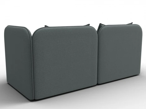 Тахта Лига-094 НПБ (ДСП,ЛДСП,Фанера/Пластик/Рогожка/Серый) Лига Диванов 132527