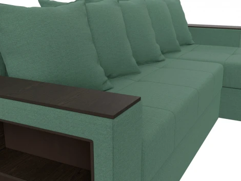 Диван угловой Дубай Лайт правый угол (Зеленый/Рогожка) Лига Диванов арт.121642