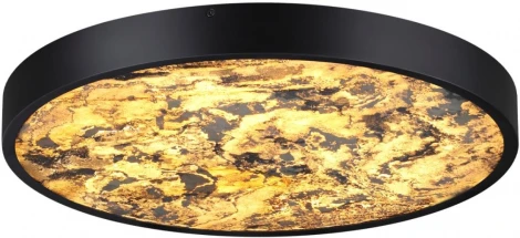 Настенно-потолочный светильник Odeon Light Bergi 5064/40L черн./серо-беж./металл/натур.камень/акрил с переключ.цветов.темпер. LED 40W 3000К/4000K/6000K (220V, круглые)