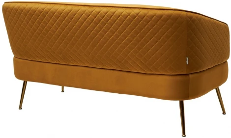 Скамья CIAO BLUVEL-68 Желтый, велюр / золотой каркас М-City