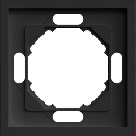 Рамка на 1 пост (черный уголь, soft touch) Stekker Эмили 49858