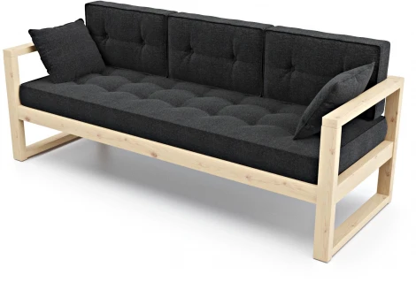 Диван Arsko Астер Б сосна черная рогожка