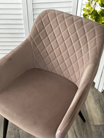 Стул BRANDY 505-5 Тауп, велюр беспальчиковый" / черный каркас, М-City"