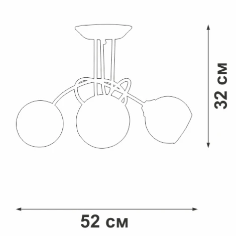 Потолочная люстра V43090-13/3PL Vitaluce (220V, шар)