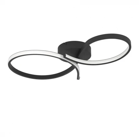 Потолочная люстра светодиодная Eglo Serpins 901266 21W(LED), алюминий, сталь, черный, пластик, белый, 3000K