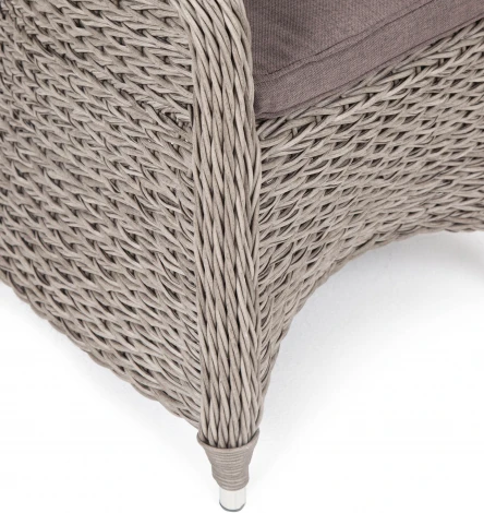"Равенна" плетеное кресло из искусственного ротанга (гиацинт), цвет серый 4SIS арт.УТ-00003009