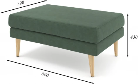 Банкетка Arsko Корс 1 зеленый велюр