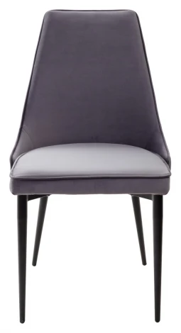 Обеденный стул M-City NEPAL-P СЕРЫЙ #27, велюр/ черный каркас