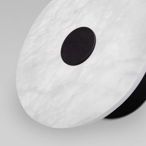 Светодиодный настенный светильник Eurosvet Thasos 40340 LED черный с мраморным рассеивателем (220V, круглые)