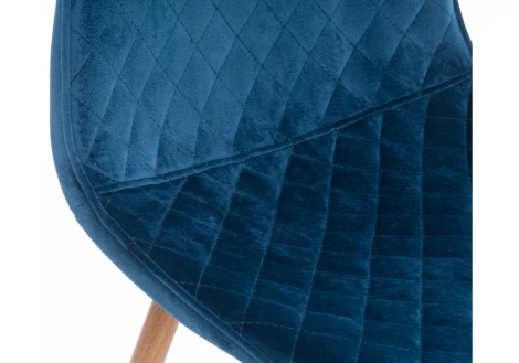 Обеденный стул на металлокаркасе Woodville Capri dark blue / wood 11842