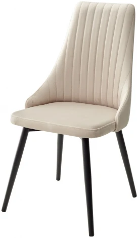 Стул Руссо Riviera 21 Светло-бежевый, велюр / черный каркас