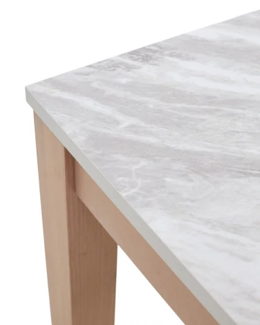 Стол TME-6931 MBH белый мрамор SWEDEN / MILKY WHITE M-City 64381