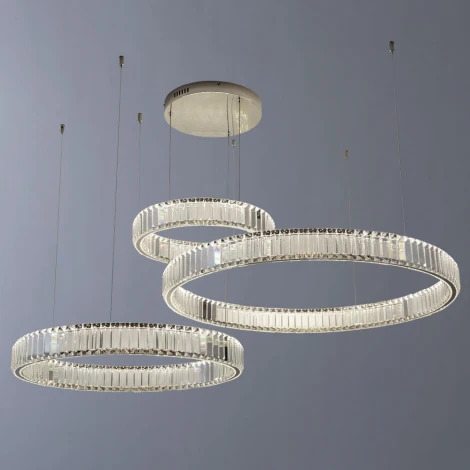 Подвесной светильник Divinare Renata 1135/02 SP-90 (LED, 220V, хрусталь, на тросе, кольцо)