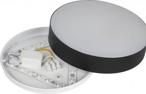 Потолочный светильник круглый светодиодный ЭРА Relict 22 SPB-6-20 4К BK (220V, круглые)