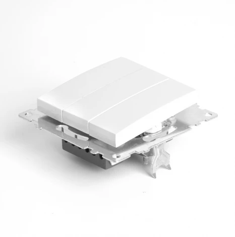 Выключатель трехклавишный (белый) Stekker Катрин 49171