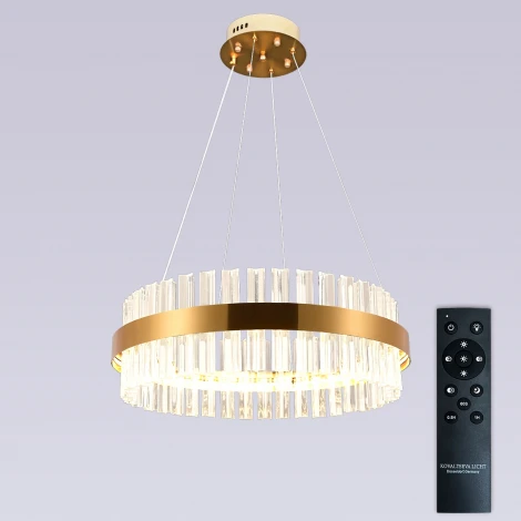 Подвесная люстра светодиодная нимб с пультом ДУ 100W, золото, LED Natali Kovaltseva INNOVATION STYLE 83150