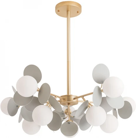 Потолочная люстра на штанге Arte Lamp Peacock A1369SP-10GY