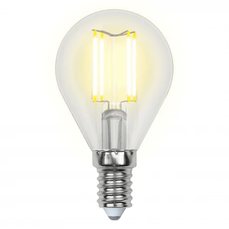 Лампочка светодиодная груша прозрачная E14 7,5W 3000K Uniel LED-G45-7,5W/WW/E14/CL GLA01TR