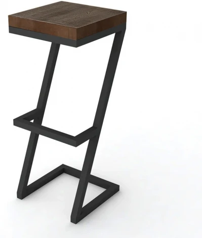 Барный стул Аргус №2 (Массив сосны/Орех)